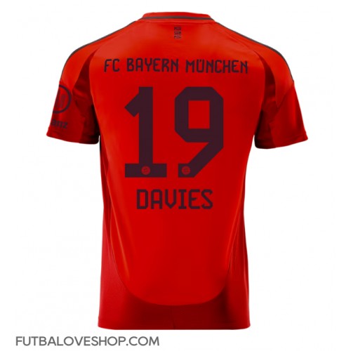 Dres Bayern Munich Alphonso Davies #19 Domáci 2024-25 Krátky Rukáv